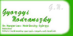 gyorgyi modranszky business card