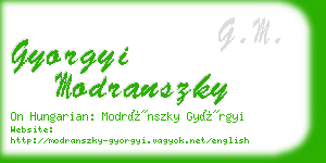 gyorgyi modranszky business card